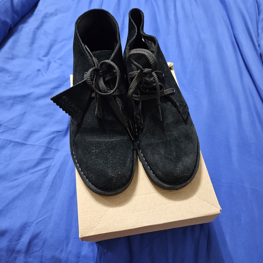 Clarks Black Suede Chukka Boots